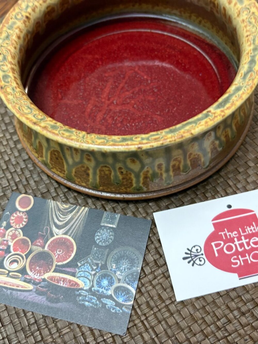 Handcrafted Glazed Pottery Bowl - Brand New